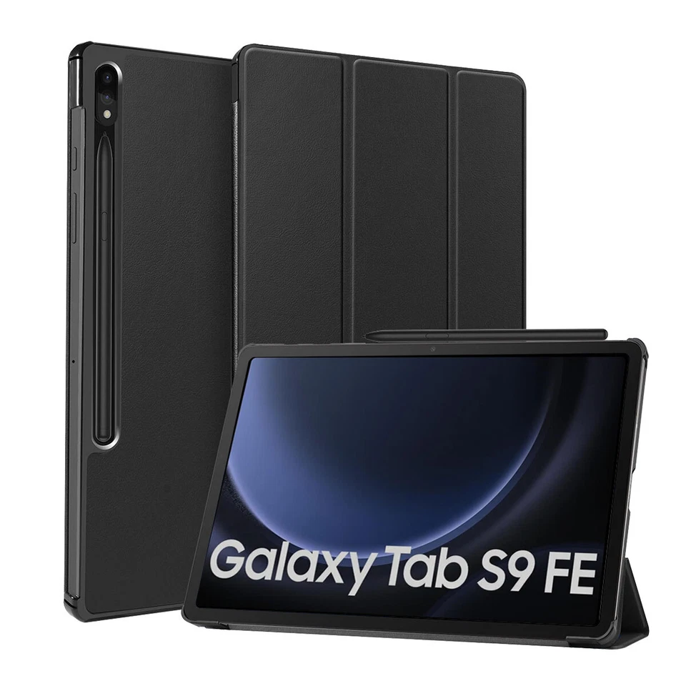Funda inteligente con soporte de cuero tipo folio para tablet Samsung Galaxy Tab S9/S9 FE 5G Foto 2 de 4