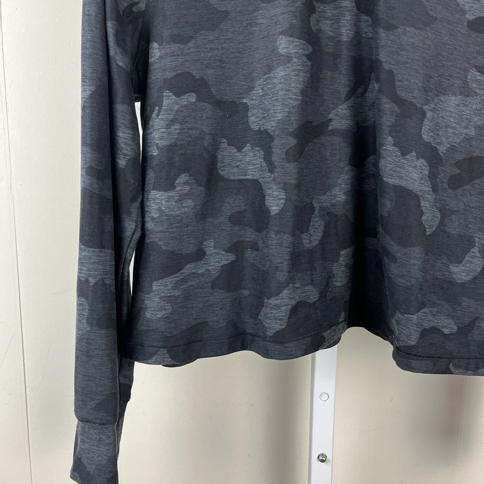 yogalicious camo 1/4 zip pullover athletic shirt