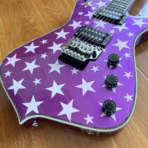 Iceman Purple and White Star Electric Guitar 6-Strings FR Bridge IN STOCK - Picture 3 of 18