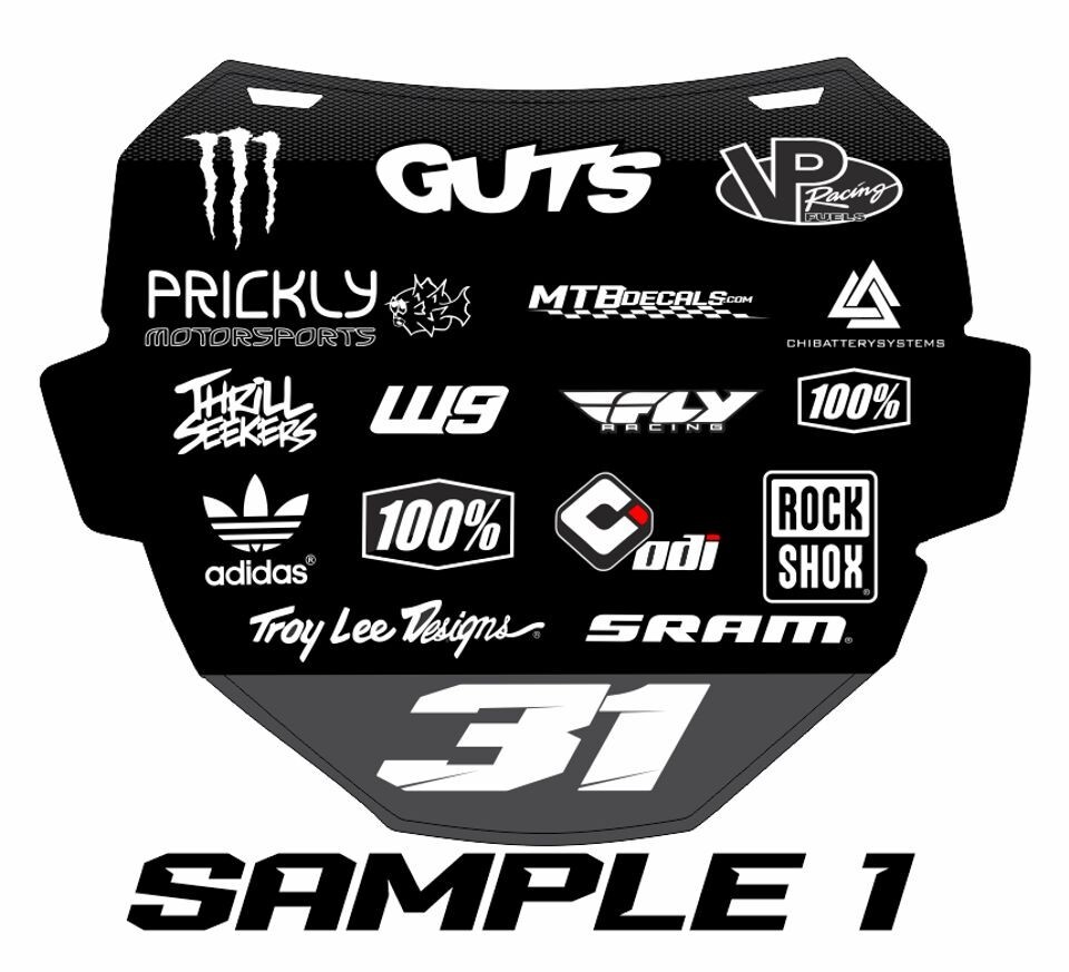 Number Plate Racing Shape Racing Number Plate Sticker