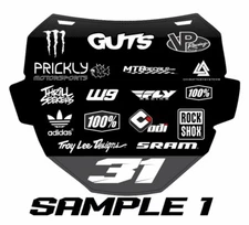 Custom Sticker For ODI DH Mountain bike downhill Number Plate
