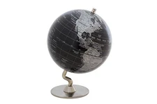 5" 2 Tone Revolving World Globe Table Top Blue & Silver Modern Style New 