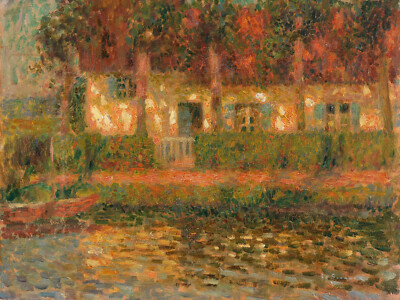 Henri Le Sidaner: La maison au bord de l'eau Archival Quality Fine Art Print