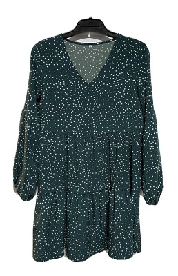 Women Tunic Dress V Neck Casual Loose Flowy Swing Shift Dress Dark Green | eBay Women Tunic Dress V Neck Casual Loose Flowy Swing Shift Dress Dark Green | eBay