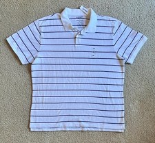 NWT Old Navy Polo Blue White Striped Short Sleeve Mens Size XXL 2XL Stripe Shirt
