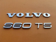 11 12 13 VOLVO S60 T5 REAR TRUNK LID CHROME EMBLEM LOGO BADGE SIGN USED A33647