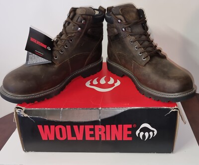 Wolverine Men’s Floorhand 6” Steel Toe Work Boots Brown, Size 13 M Wolverine Men main image 2