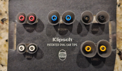 Authentic Klipsch T5 II Patented Ear Tip Replacements - NEW - Small-Large+ Sizes