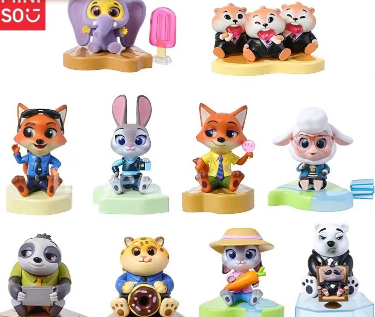 TOPTOY MINISOのズートピアシリーズ Miniso Top Toy Disney Zootopia Sit Nicely Series Figure