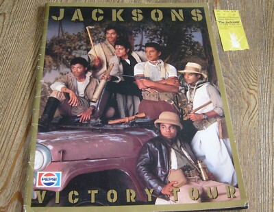 Michael Jackson Jacksons Victory Concert Tour Program + Stub 1984