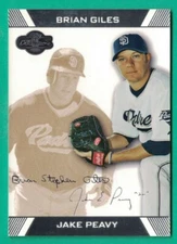 2007 Topps Co-Signers Gold #15 Jake Peavy, Brian Giles #/225
