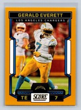 2023 Score Gold #148 Gerald Everett Los Angeles Chargers