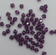 24pc Swarovski Crystal Lilac Bicone Beads; 4mm or 5mm; Purple