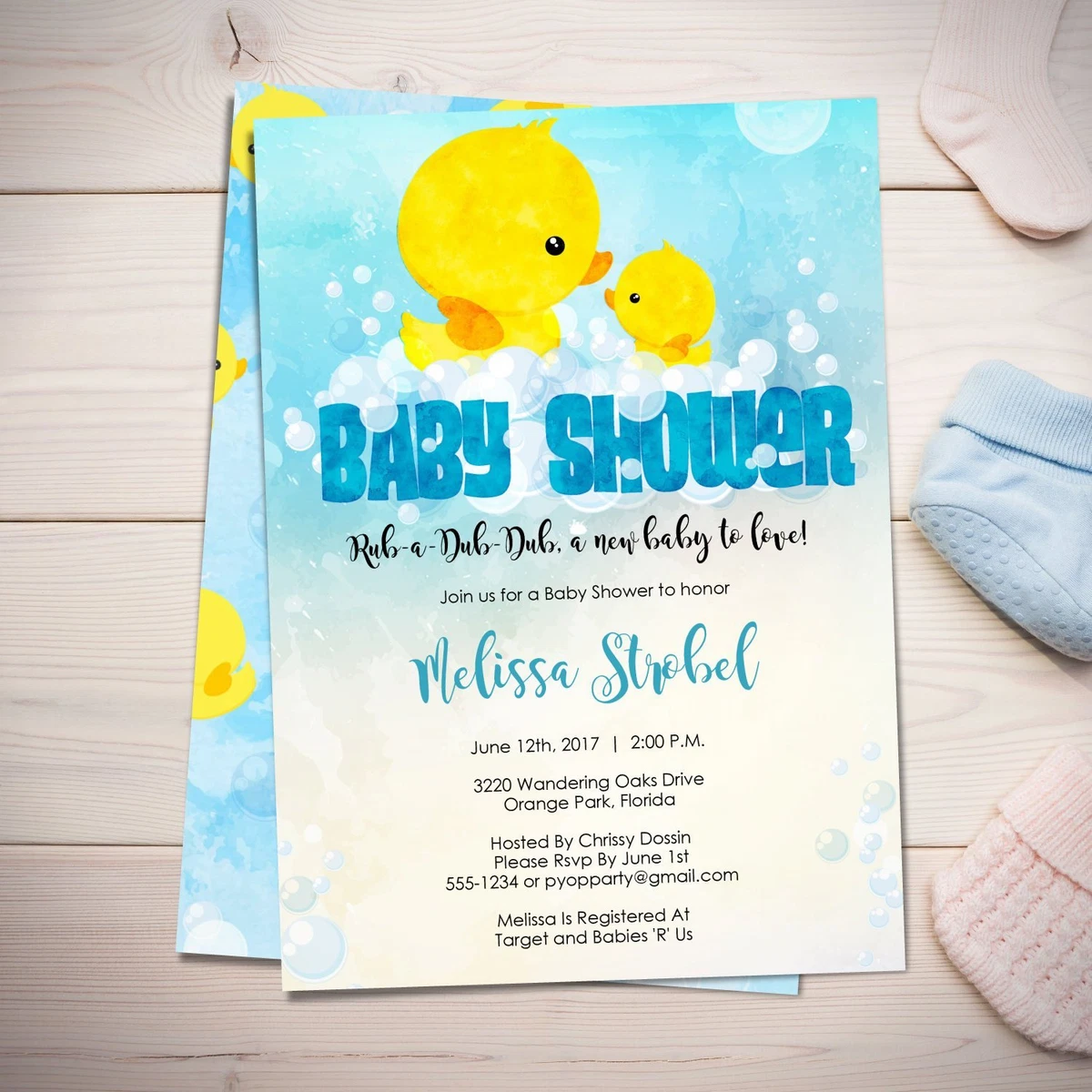 Baby shower duck invitations 2025