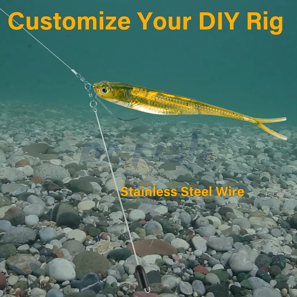 30/100pcs Fishing Spinner Shaft Looped Stainless Steel Wire Lure Making Supplier - Image 4 of 4