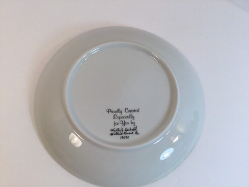 Piatto decorativo vintage Bristol PA firmato Walter J. Seibold Willow Grove USA - Foto 6 di 12