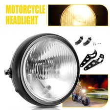 Universal 6 Inch Motorcycle Headlight Motorbike Front Light Headlamp w/ Bracket