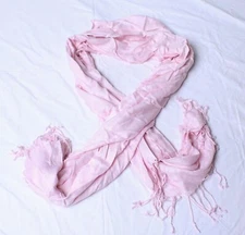 Sakkas Women's Silky Fringe Stole Shawl Wrap Pashmina Scarf CF6 Pink One Size