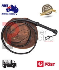 Genuine Cowhide Leather 6 Feet Long 12 Plait Bullwhip , Heavy Duty Bull Whip