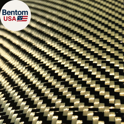 10 Pcs 1M Wide (39.8 In) Carbon Fiber Aramid Fabric - Yellow - 3K - 240G/Meter -