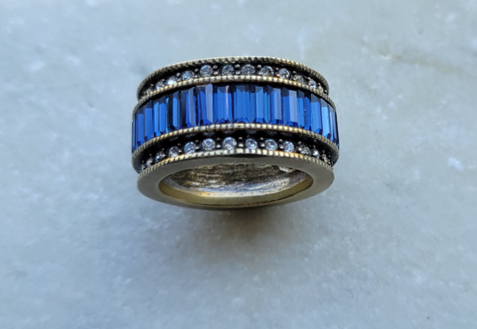 Midnight Sky Majesty~Deep Blue Rectangular Crysta… - image 3