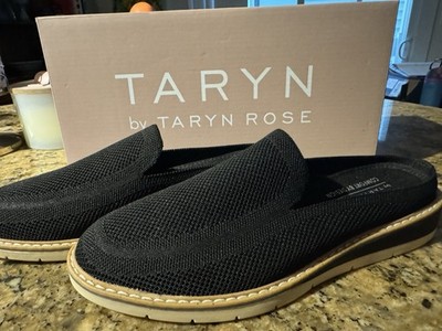 Layley By Taryn Rose Black Flexy Knit Slides Luxury Meets Comfort Size 7.5 NIB !