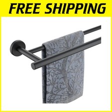 Black Stainless Steel Double Towel Bar