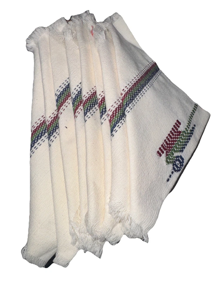 Handwoven Coastal 72x54 Tablecloth And 8 Piece Napkin Set Horizontal Stripes - Image 3 of 4