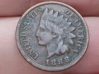 1888 Indian Head One Cent Penny- Fine/VF Details, Partial LIBERTY