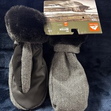OZARK TRAIL SKI MITTEN Reflective Waterproof Black Breathable Liner Faux Fur