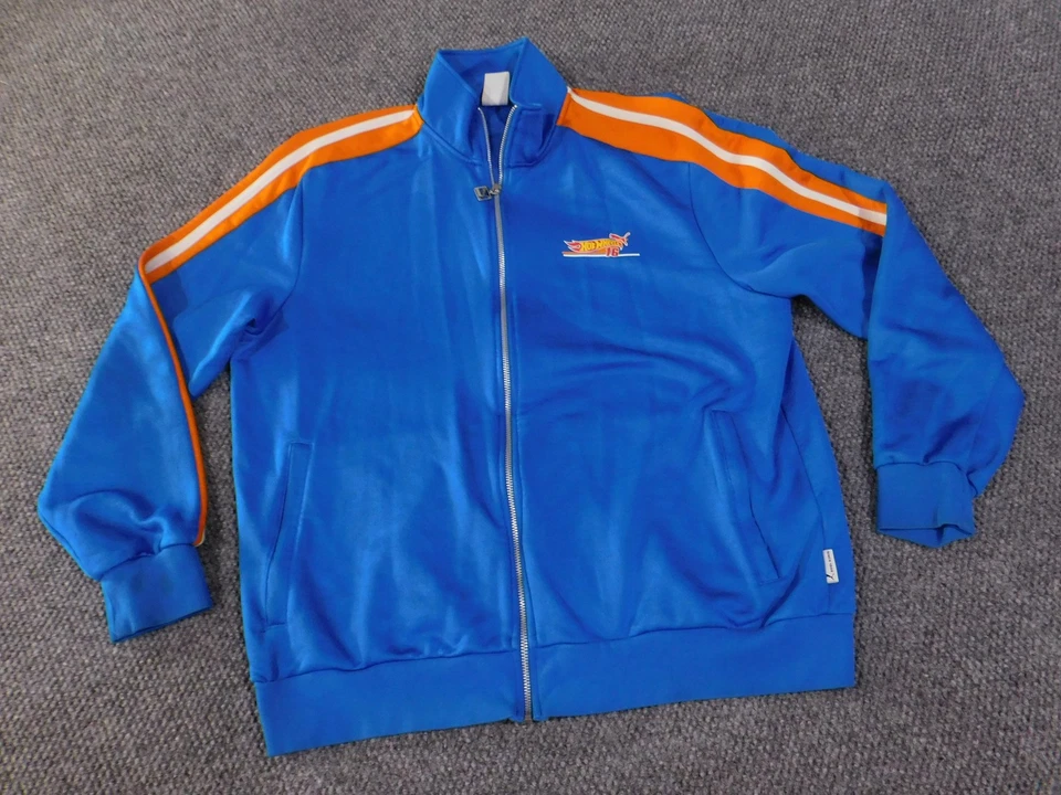 Chaqueta Puma X Hot Wheels Para Hombre XL Azul Naranja Pista Cremallera Completa Colaboración Carreras Rayas Foto 2 de 4