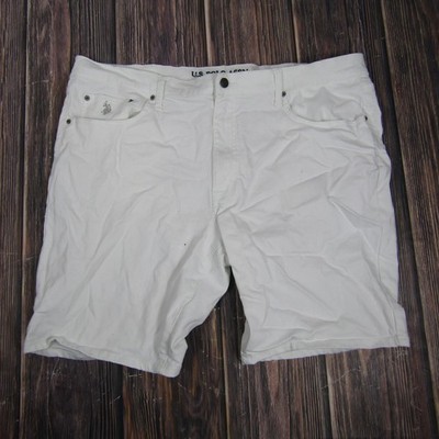 U.S. Polo Assn Shorts Mens 42 White Stretch Casual Classic 5 Pocket Activate