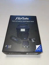 AQUA VAULT FlexSafe Plus Portable Safe W/ SOLAR POWER BANK & Motion Alarm Black