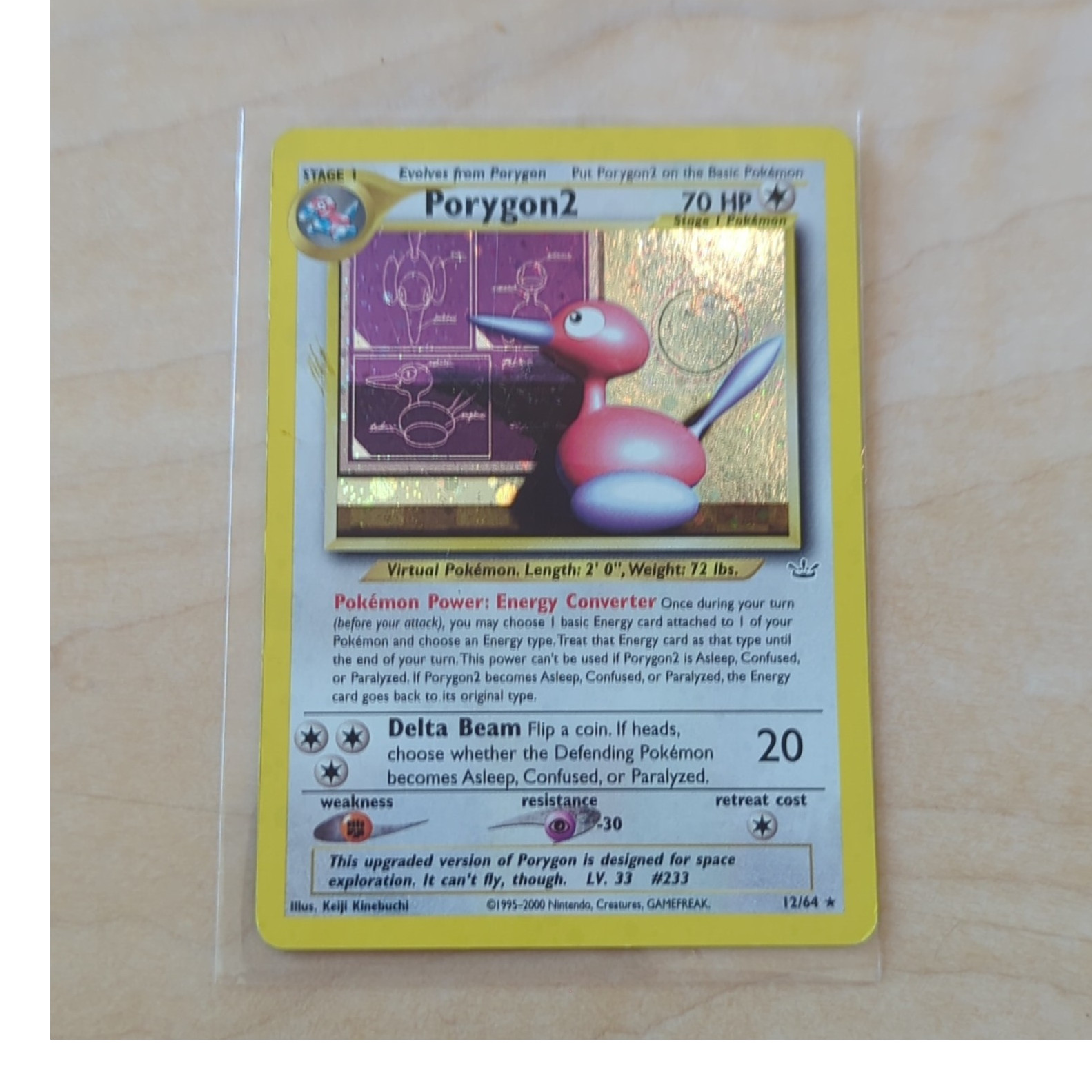 Pokemon Porygon2 70HP Neo Revelation 12/64 Holo Rare Unlimited English Card