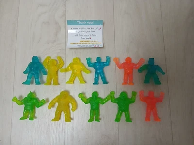 Rare Vintage 1986 SELECT Korea WWF WWE Wrestling Keshi Mini Figurine Set Rubber - Photo 1/4