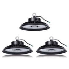 3 Pack 150W UFO LED High Bay Light, Industrial Light Waterproof IP65 100-277v