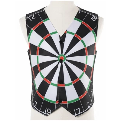 I LOVE FANCY DRESS LTD Adults Dartboard Waistcoat Front Back Print Darts Stag Night Pub Game Costume