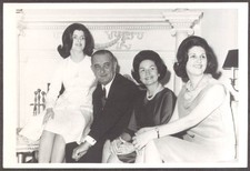 Lyndon Lady Bird Luci & Lynda Johnson photo 1960s