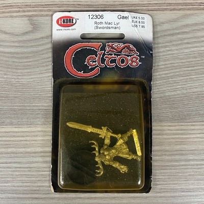 ROTH MAC LYR SWORDSMAN I-KORE METAL MINIATURE FANTASY BLISTER PACK CELTOS CHAOS