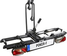 EUFAB Poker-F Fahrradträger für AHK Heckträger abklappbar, 2 Fahrräder E-Bike