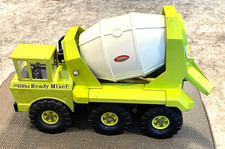 Vintage Mighty TONKA Lime Green Ready Mixer Cement Truck 6-Wheel Tandem Axle