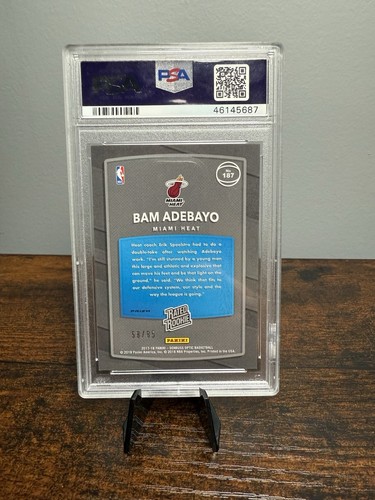 2017-18 Donruss Optic Bam Adebayo Fast Break Red Rookie RC # /85 PSA 10 - Picture 2 of 2
