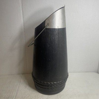 Empire Vintage Coal shuttle Charcoal Bucket Black Handle Storage Plastic BBQ 19''