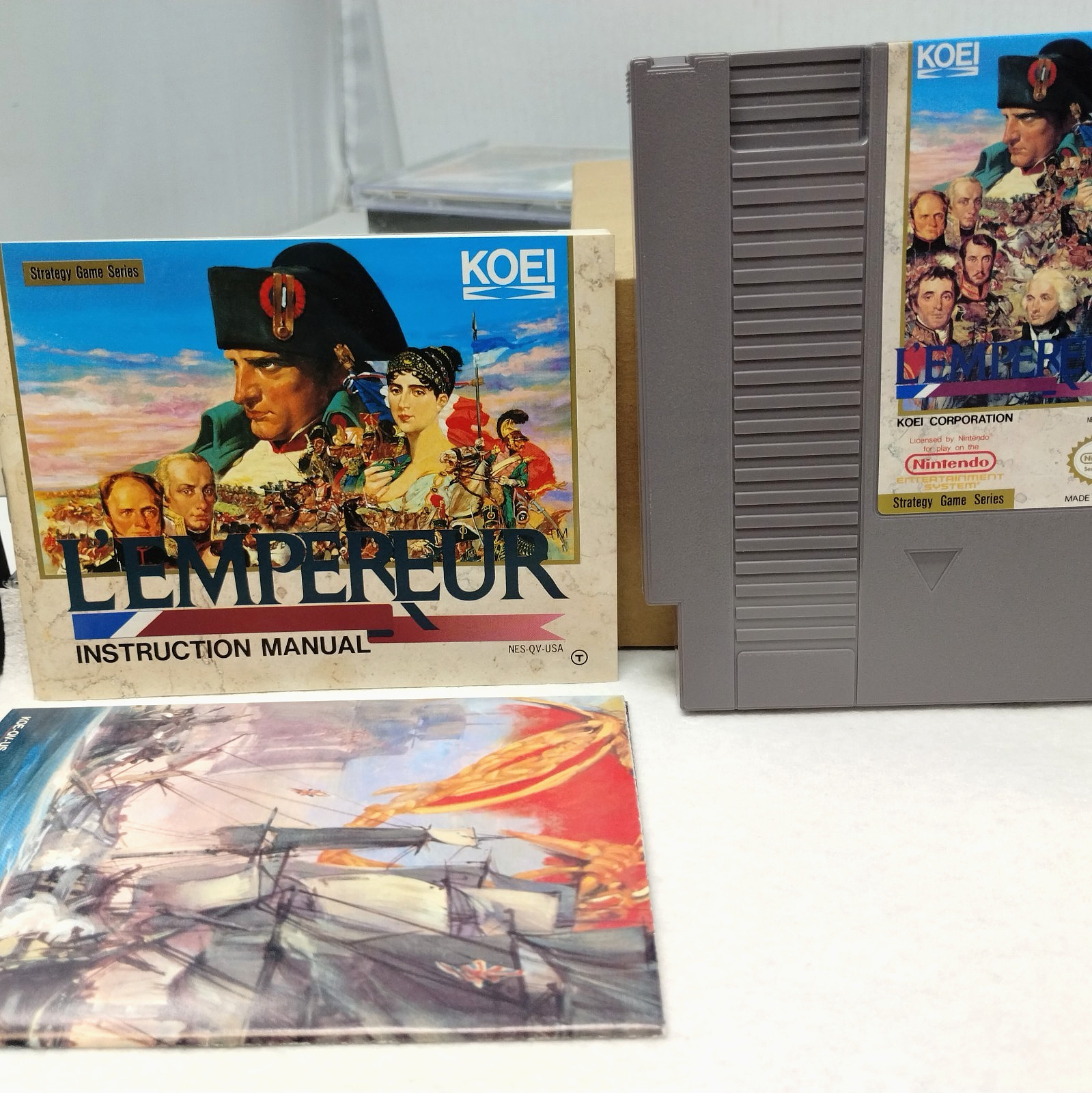 Cartucho de juego auténtico L'EMPEREUR Nintendo NES + póster/mapa y manual RARO