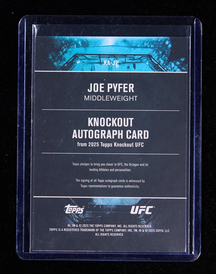 Joe Pyfer 2025 Topps Knockout UFC Knockout Auto 128/299 [xxd80 - Image 2 of 2
