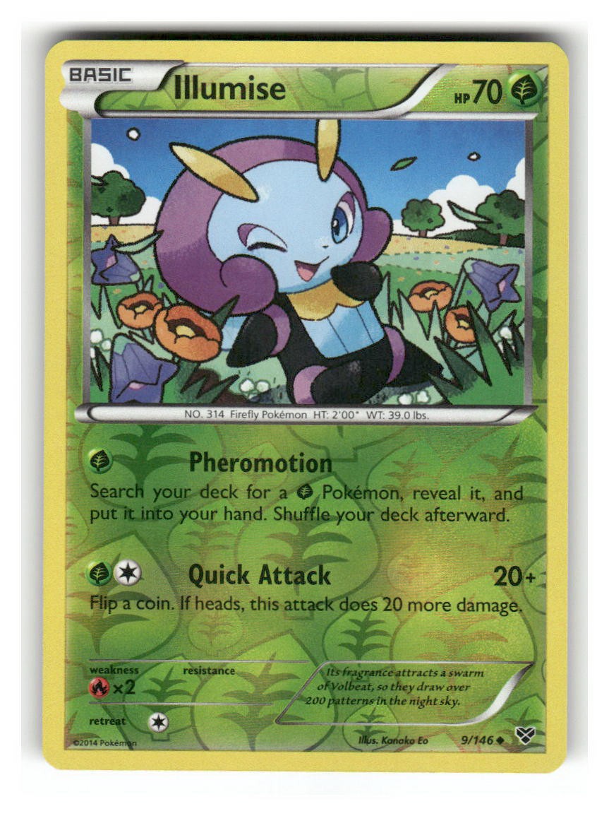 Illumise - 9/146 - LP - XY Base Set - Reverse Holofoil