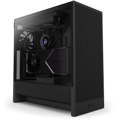 NZXT H5 Flow 2024 Compact ATX Mid-Tower Airflow PC Case Black