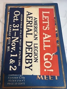 1921 AMERICAN LEGION FLYING MEET PROGRAM - KANSAS CITY AVIATION - #606