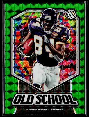 2020 Panini Mosaic #OS14 Randy Moss Old School Prizm Green