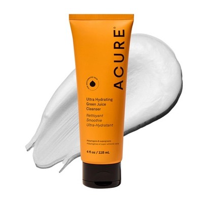 Acure Ultra Hydrating Green Juice Face Cleanser - Superfood Cleanser, Green Face